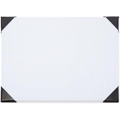 Stockroom Plus Desk Blotter Graph Paper Pad - 17 x 12 in, 50-Sheet White Refillable Desk Pad Mat - Large Notepad for Sketching, Notes & Doodles