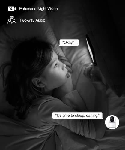 GALAYOU Indoor Security Camera 2K, Pet Camera, 360 Degree 2.4G WiFi Home Security Camera for Baby/Elder/Nanny with Night Vision, Siren, 24/7 SD Card Storage, Works with Alexa and Google Assistant G2 5