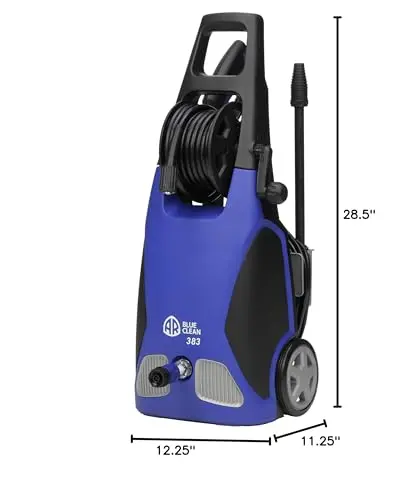 AR Blue Clean AR383 Electric Pressure Washer-1900 PSI, 1.51 GPM, 14 Amps Bayonet Connect Accessories, On Board Storage, Portable Pressure Washer, High Pressure, Car Washer, Siding, Driveways, Patio 11