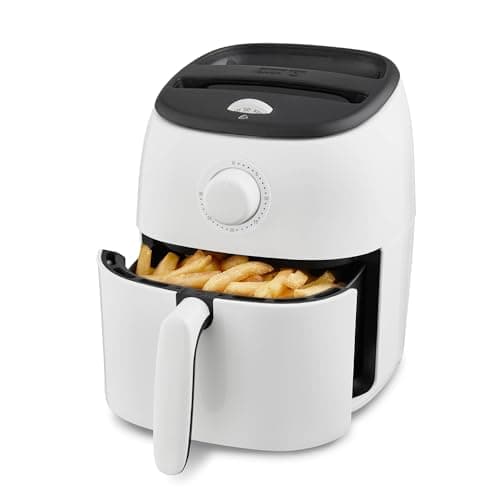 Dash Tasti-Crisp™ Air Fryer - AirCrisp® Technology - Compact Design with Adjustable Temperature Control - Nonstick Fry Basket & Auto Shut-Off Feature - 2.6 Quarts - White
