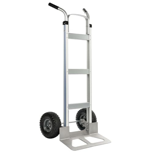 Hand Truck Heavy Duty, Hand Truck Dolly 400lbs Capacity, Dolly Cart with Pneumatic Tire for Moving Home, Workshop, Office (400LB)