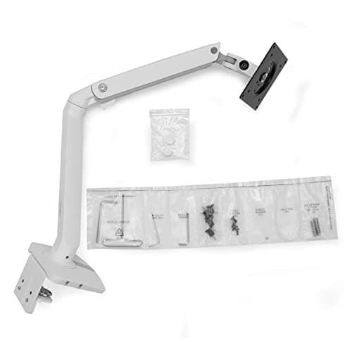 Ergotron – MXV Single Monitor Arm, VESA Desk Mount – for Monitors Up to 34 Inches, 7 to 20 lbs – White 10