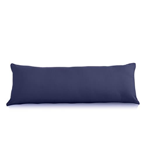 EVOLIVE Ultra Soft Body Pillow Cover/Pillowcases 21"x54" with Hidden Zipper Closure (21"x54" Body Pillow Cover, Navy)