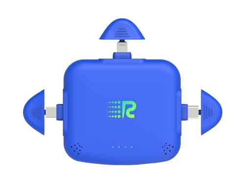 Rush Charge Universal COMET Portable Power Bank – 3200mah, 2.1A High-Speed Fast Charging - Apple Lightning, Type C, Micro-USB Charges 3 Devices at a Time Pre-Charged Compatible with iPhone 17 16 15 14