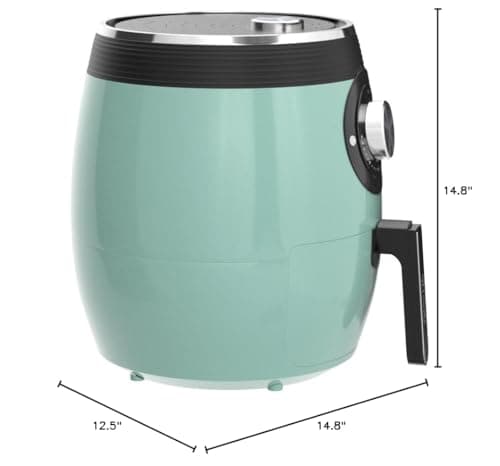 Dash Deluxe Air Fryer - Adjustable Temperature Control & Auto Shut-Off Feature - AirCrisp® Technology - Spacious Nonstick Basket - 1700 Watt - 6 Quarts - Aqua 7