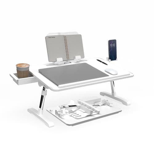 Limitless TotalDesk Portable Workstation and Lap Desk with Adjustable Height & Tilt (White)