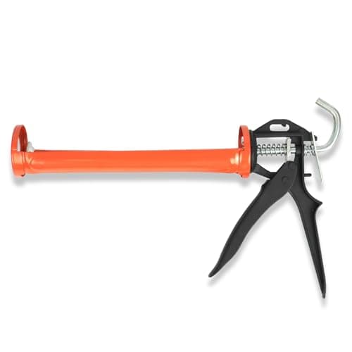 Caulking Gun, Adjustable Hand Caulk gun, Anti-dripping Regulating, Sealant Silicone Gun with Comfort Grip, Smooth Round Rod for 10oz Caulk tubes