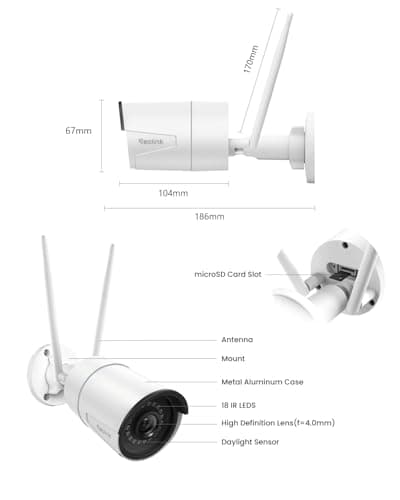 REOLINK Plug-in Outdoor WiFi Security Camera, 5MP HD Dual Band Wired Wi-Fi Camera for Home Security-2.4/5 Ghz, Smart Detection, Motion Detection, Night Vision, IP67 Waterproof, RLC-510WA 9