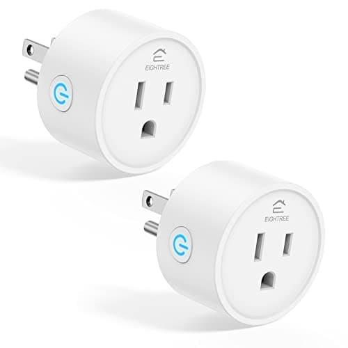 EIGHTREE Matter Smart Plug 𝗛𝗼𝗺𝗲𝗸𝗶𝘁 𝗦𝘂𝗽𝗽𝗼𝗿𝘁𝗲𝗱 𝗛𝘂𝗯 𝗥𝗲𝗾𝘂𝗶𝗿𝗲𝗱, Smart Plugs That Compatible with Alexa & Google Home, WiFi Plug w/Remote Control, Timer & Schedule 2.4GHz Wi-Fi