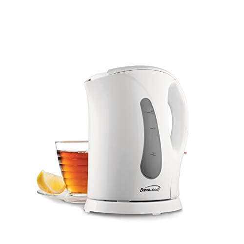 Brentwood Appliances KT-1610 Cordless Plastic Tea Kettle, 1.0-Liter, White 6