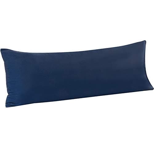 FLXXIE Body Pillow Cover - Super Soft Microfiber 20x54 Body Pillow Case - Envelope Closure, Wrinkle, Stain Resistant 20x54 Long Pillowcase, Navy