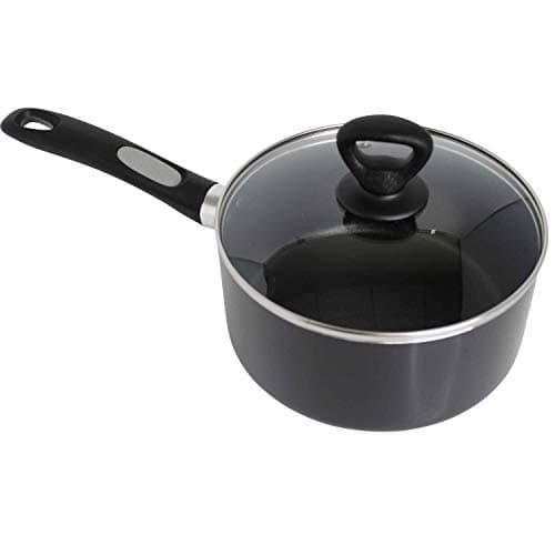 Mirro A7972484 Get A Grip Aluminum Nonstick 3-Quart Saucepan with Glass Lid Cover Cookware, Black 4
