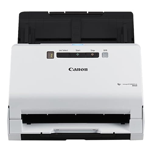 Canon imageFORMULA R40 - Office Document Scanner, Windows and Mac, Duplex Scanning, Easy Setup, Scans a Wide Variety of Documents, Scans to Cloud
