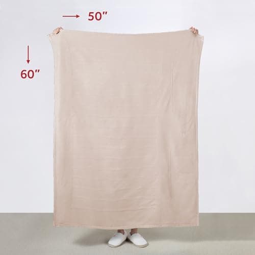 Sunbeam Electric Throw Royal Posh Velvet Heated Blanket, 4 Heat Settings, 4-Hour Auto Shut-Off, Fast Heating, Lush, Silky, and Ultra Comfy, Champagne Color, 50" x 60" 7