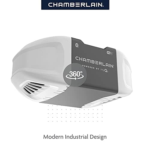 CHAMBERLAIN B2401 Smart Quiet Belt Drive Garage Door Opener, Gray 7