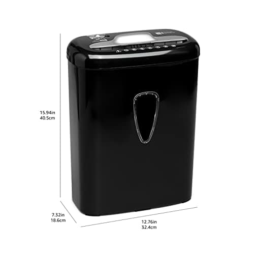 Amazon Basics 6 Sheet High Security Micro-Cut Paper and Credit Card Shredder, P-4 Security Level, Easy to Empty, Black 5