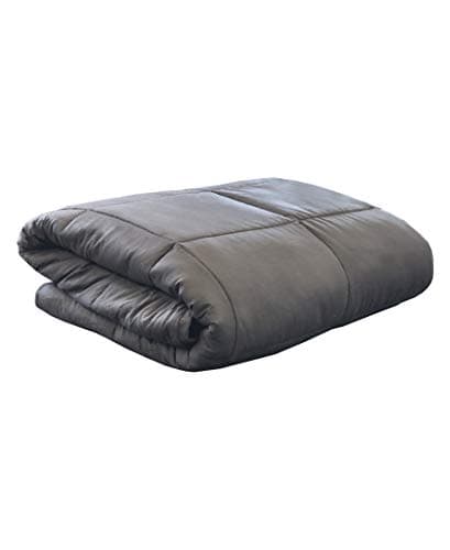 Dream Lab Plush 15lb Weighted Blanket with Removable & Washable Cover, Charcoal, 48" x 72" 9