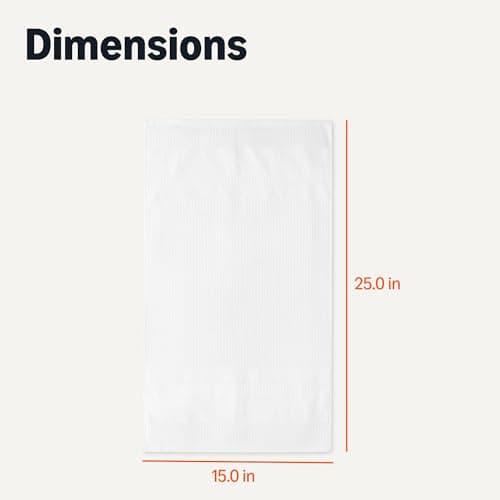 Amazon Basics Organic Cotton Waffle Weave Kitchen Dish Towels, Ultra Absorbent, Quick Drying, Lint-Free, 15 x 25 inches, 6-Pack 5