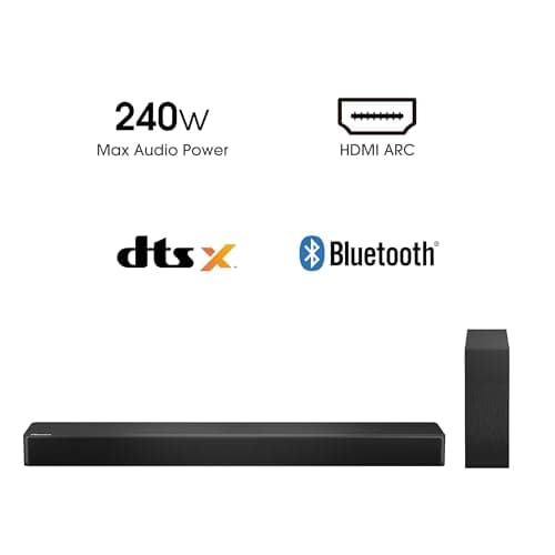 Hisense HS2100 2.1 Ch 240W Sound Bar with Wireless Subwoofer - DTS Virtual X, Dolby Audio, Ezplay, 6 EQ Modes, HDMI ARC, Bluetooth 5.3 9