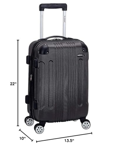 Rockland London Hardside Spinner Wheel Luggage, Grey, Carry-On 20-Inch 9