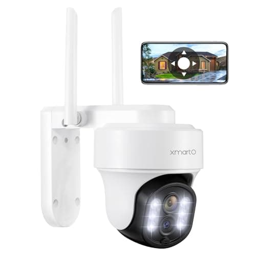 xmartO 10X Zoom Security Camera, 6MP HD Wireless PTZ Home Security System for Indoor Outdoor Surveillance, Security Camera System with Auto Tracking, 24/7 Surveillance, 2-Way Audio