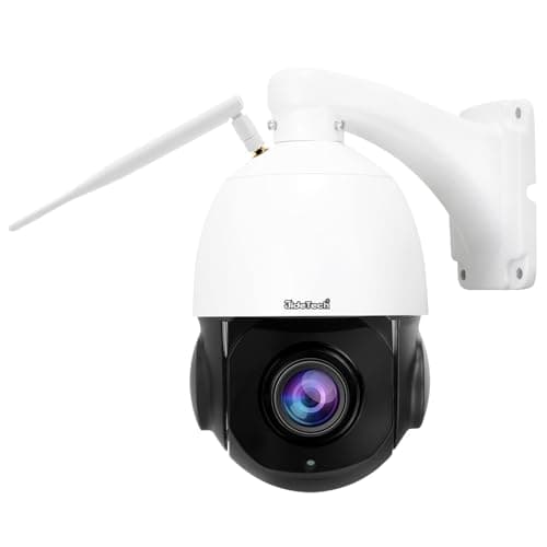 YoLuKe PTZ Camera Outdoor,5MP 20X Optical Zoom WiFi IP Camera with 360° Rotate and 1000ft View Distance/Human Detection & Auto Tracking/Two Way Audio/IP66 Waterproof/Night Vision