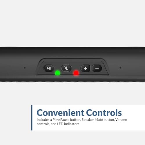 Cyber Acoustics USB Speaker Bar (CA-2890) – Stereo USB Powered Speaker, Easily Clamps to Monitor, Convenient Controls 5