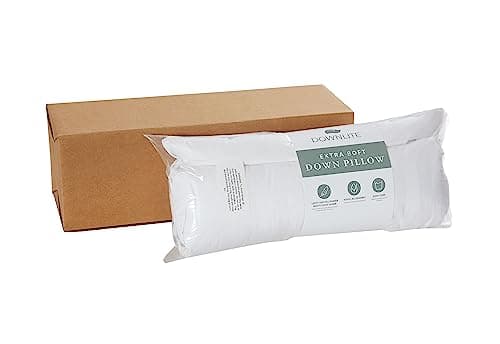 DOWNLITE Down Extra Thin, Flat & Soft Pillow for Stomach Sleepers (Hypoallergenic) (Standard/Queen) 5
