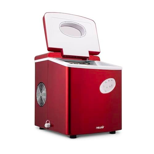 Newair Bullet Ice Machine - 28 lbs/Day Countertop Ice Maker, BPA Free, Portable Ice Maker Machine, 3 Size Ice Cube Maker, Ideal for Home Office, Kitchen or Bar | Red 19