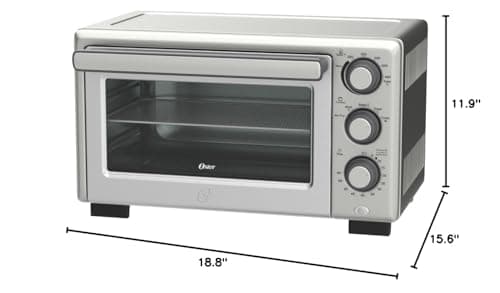 Oster Compact Countertop Oven With Air Fryer, Stainless Steel 7