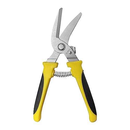 BOOSDEN Household Shears, Metal Sheet Cutters,Sharp Wire Cutters,Tin Snips Cut Tin,Metal Cutter,8 inch Pruning scissors Garden Scissors with Stainless Steel Blades