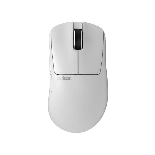 Pulsar Gaming Gears Xlite v4 Wireless Gaming Mouse, Ultra Lightweight 1.9 oz (54g), Ergonomic, Optical Switch, 32000 DPI, 750 IPS, XS-1 Sensor, 8k Compatible (Medium, White)