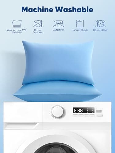 Avolare Cooling Pillow Cases Queen Size Set of 2,Arc-Chill 3.0 Cool Pillowcases for Hot Sleepers(Q-Max>0.5),Breathable&Stretchy Fabric,Softer Than Silk,Zipper Pillow Cases,Blue 7