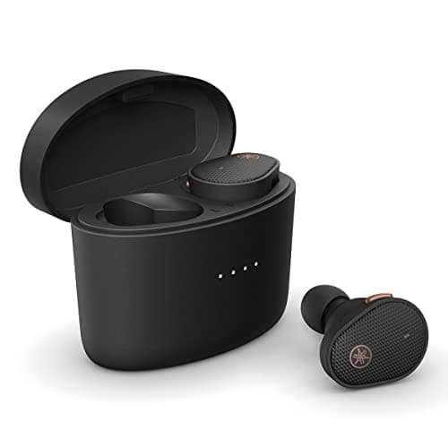 Yamaha TW-E5B True Wireless Earbuds, Bluetooth Headphones, Premium Sound, CVC Clear Voice Capture, Ambient Sound, IPX5 Water Resistant for Sport (Black)