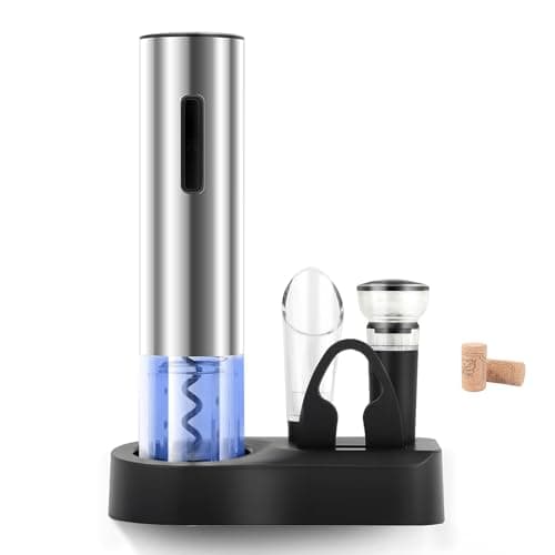 Electric Wine Opener Set Rechargeable Electric Wine Bottle Opener Stainless Steel Automatic Wine Opener for Wine Lovers