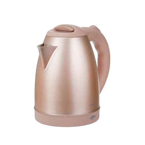 COOK WITH COLOR Electric Kettle - Rapid Boil, Sleek Design, and Safety Features - Great for Quick and Easy, Stainless Steel Blush, 1.7 Liters