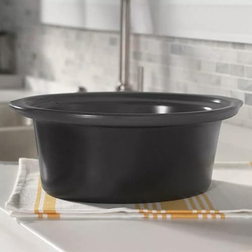Crock-Pot 7-Quart Manual Slow Cooker, Family Size Serves 8+ People or Fits 6-lb Roast, Removable Stoneware with Warming Setting, Dishwasher Safe for Easy Cleanup, Charcoal 5