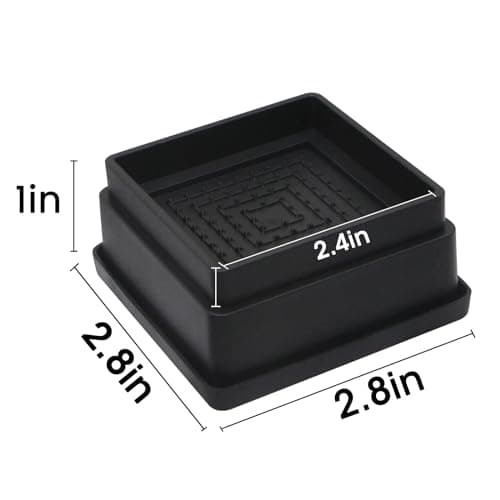 MYMULIKE Bed Risers 1 inch, Set of 6, Stackable Bed Furniture Lift 1, 2 inch, Adjustable Heavy Duty Bed Lifts Risers with Rubber Pad for Sofa, Bed, Table, Couch & Chair 7