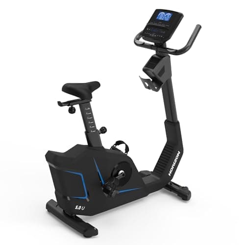 Horizon Fitness 5.0U Upright Bike, Fitness & Cardio, Magnetic Resistance Cycle with Bluetooth, Padded Seat, Step-through Frame, and 300lb Weight Capacity