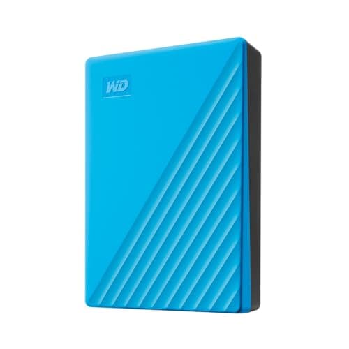 WD 6TB My Passport, Portable External Hard Drive, Blue, Backup Software with Defense Against ransomware, and Password Protection, USB 3.1/USB 3.0 Compatible - WDBR9S0060BBL-WESN