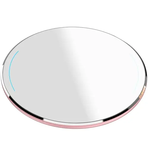TOZO Ultra-Thin Portable Wireless Charger 15W Max Fast Wireless Charging Pad Compatible with iPhone 17/16 Plus/16 Pro Max /15/14/13/SE, Samsung Galaxy S24/S23/S22 Series (No AC Adapter)