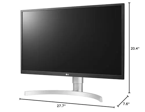 LG 27UL550-W 27-inch 4K UHD (3840 x 2160) Ultrafine Computer Monitor, IPS, AMD FreeSync, Tilt/Height/Pivot Adjustable Stand, HDR10, HDMI, DisplayPort, Black Stabilizer, White 10