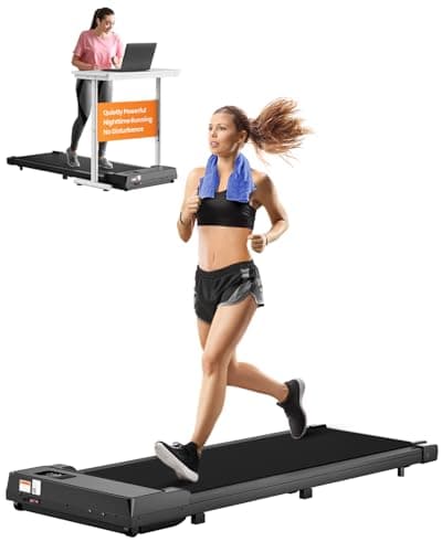 Walking Pad Treadmill,Under Desk Treadmills for Home/Office, 2.5HP with Remote Control and LED Display, 300lbs Weight Capacity, Installation-Free, 8 Speed Jogging Machine