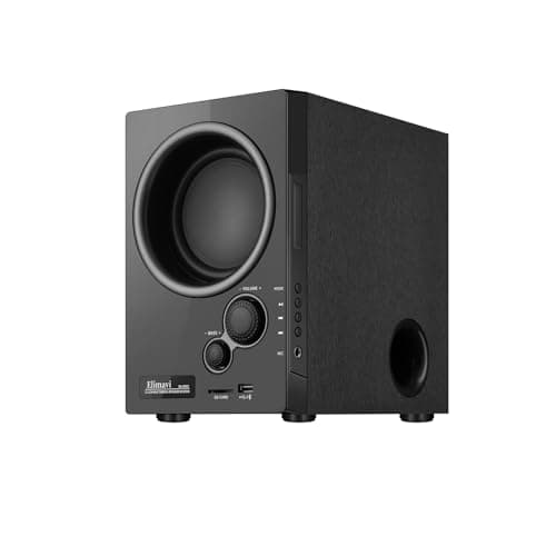 Elimavi 5.1 Surround Sound System with 5.5'' Subwoofer Stereo System for Home with 2.5'' Midrange Home Theater Speakers, Home Speaker System with 3.5-RCA/USB/Wireless/AUX Audio Inputs 5