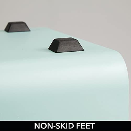 mDesign Metal Bread Box Bin with Hinged Lid - for Kitchen Countertop, Island and Pantry - Large Capacity Storage, Vintage-Inspired Design - Multi-Purpose Storage Container for Home - Mint Green 5