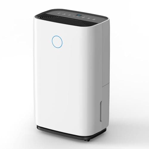 HUMILABS 4500 Sq.Ft Dehumidifier for Basement, 50 Pint Home Dehumidifiers with Drain Hose, Quiet Sleep Mode, Auto Shut Off,Humidity Display, Auto Defrost