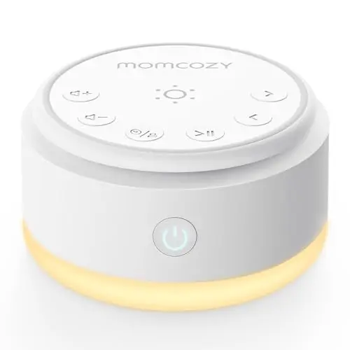 Momcozy Sound Machine for Baby-20 Soothing Sounds & Touch Warm Light Portable White Noise for Kids & Adults for Sleeping Timer and Memory | Ideal Travel Companion & Nursery Must-Have