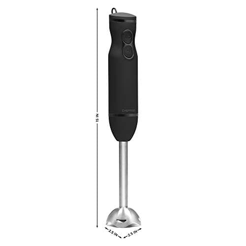 Chefman Immersion Stick Hand Blender Powerful Electric Ice Crushing 2-Speed Control Handheld Food Mixer, Purees, Smoothies, Shakes, Sauces and Soups, Black 7