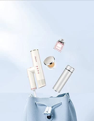 SKANWEN Hair Dryer, Professional Ionic Blow Dryer with 110,000 RPM Brushless Motor for Fast Drying, Foldable Body Design,4 Temps & 3 Speeds,NO Heat Damage Quiet for Home Travel (White) 6