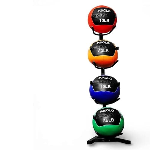 Mikolo Medicine Ball, Wall Ball,Soft Medicine Ball Set,Slam Ball for Core Training, Strength Workouts -Multi-Weight 10lbs 20lbs Exercise Balls for Home Gym, Functional Fitness (10/15/20/25LB)